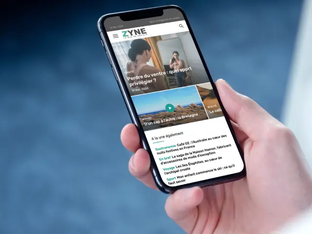 Aperçu du site Zyne, plateforme éditoriale lifestyle développée sous WordPress